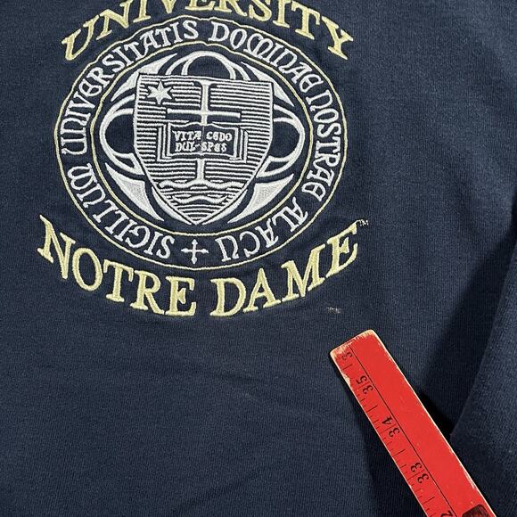 Notre Dame Sweatshirt Mens XL Champion Made USA Embroidered 90s Vintage Irish - Picture 2 of 15